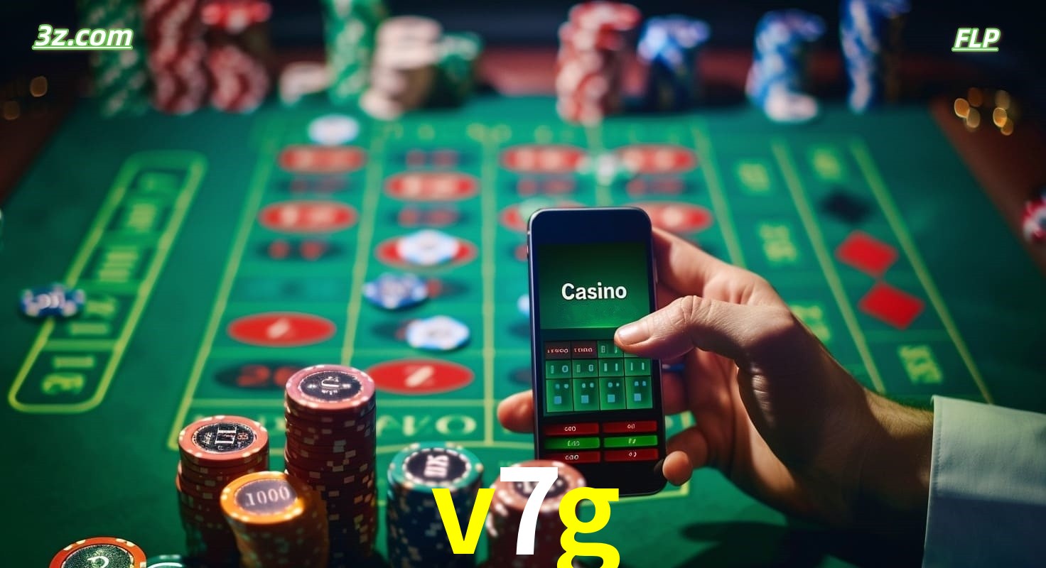 Cassino online móvel v7g com apostas em roleta e fichas de pôquer