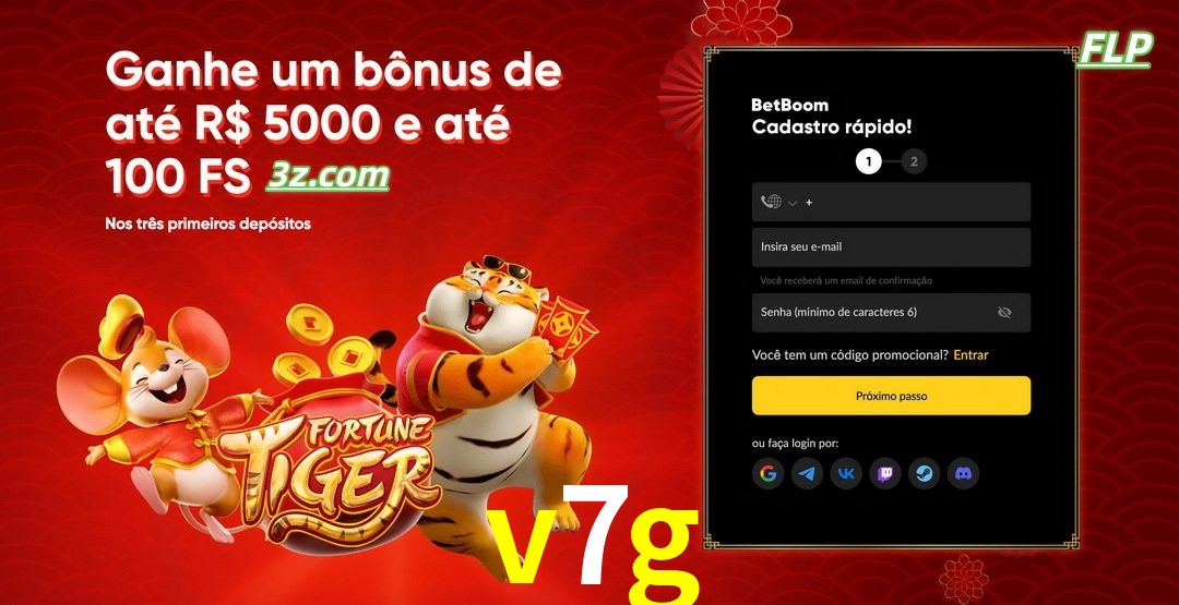 v7g cassino Brasil bônus de boas-vindas até R$5000 e 100 free spins