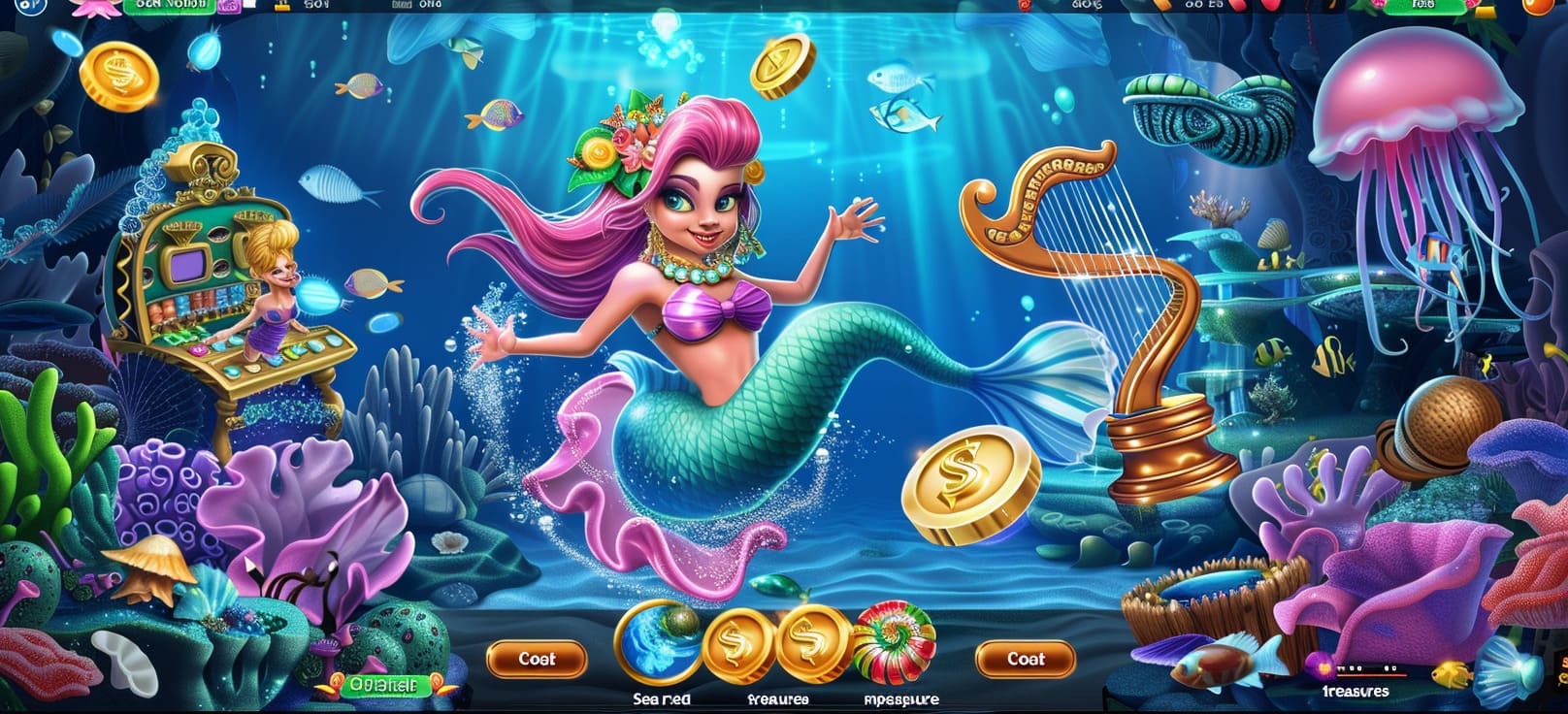 Caça-níqueis de sereia online com tesouros do mar no v7g cassino