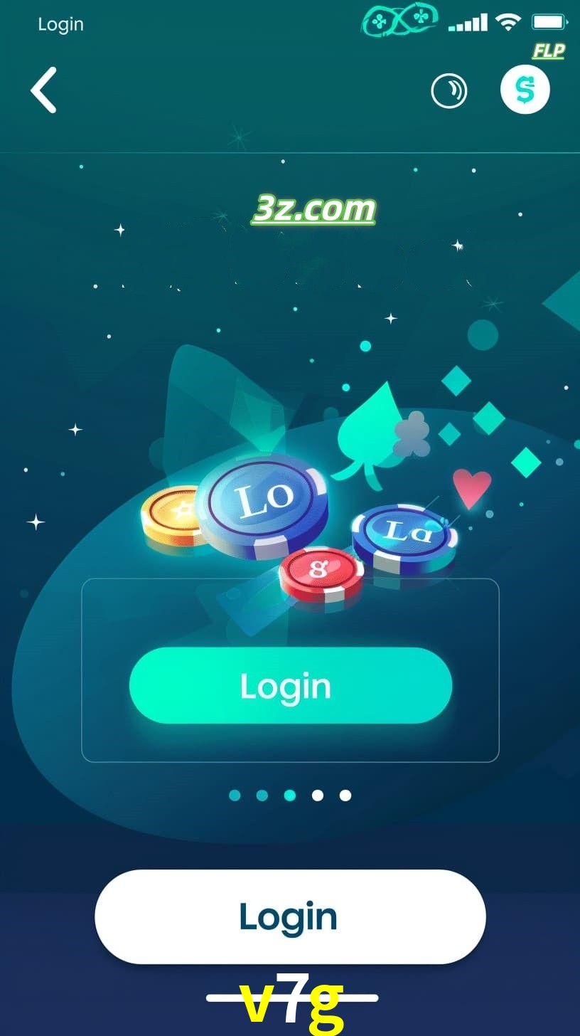 Login no aplicativo de cassino online v7g Brasil com bônus de boas-vindas