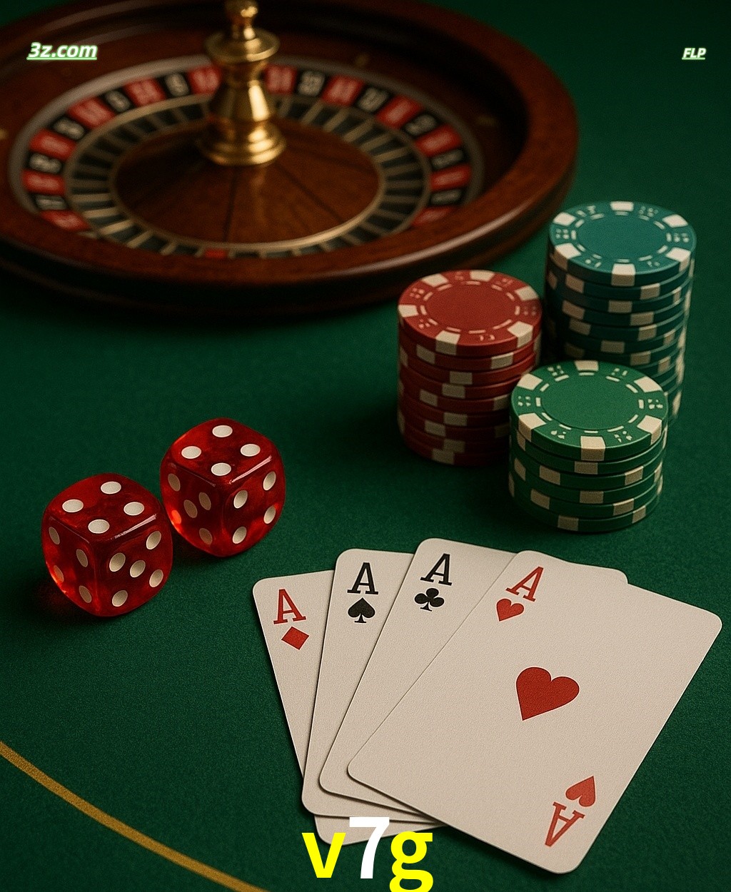 Cassino online v7g com jogos de mesa: roleta, dados, pôquer e fichas